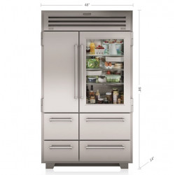 Refrigerador/Congelador SUB-ZERO Empotre (Puerta de Vidrio) 48" - PRO4850G