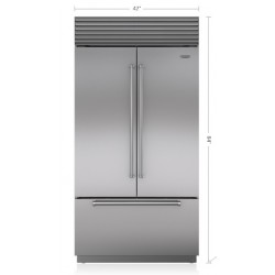 Refrigerador/Congelador SUB-ZERO Empotre (Puerta Francesa con Jaladera Profesional) (Despachador Interior) 42" - CL4250UFDID/S/P