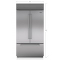 Refrigerador/Congelador SUB-ZERO Empotre (Puerta Francesa con Jaladera Profesional) 42" - CL4250UFD/S/P
