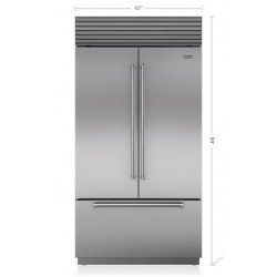 Refrigerador/Congelador SUB-ZERO Empotre (Puerta Francesa con Jaladera Tubular) 42" - CL4250UFD/S/T