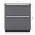 Cajones Refrigerantes/Congeladores SUB-ZERO Bajo Cubierta (Panelable) 30" - ID-30C