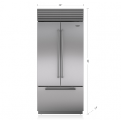 Refrigerador/Congelador SUB-ZERO Empotre (Puerta Francesa con Jaladera Tubular) (Despachador Interior) 36" - CL3650UFDID/S/T